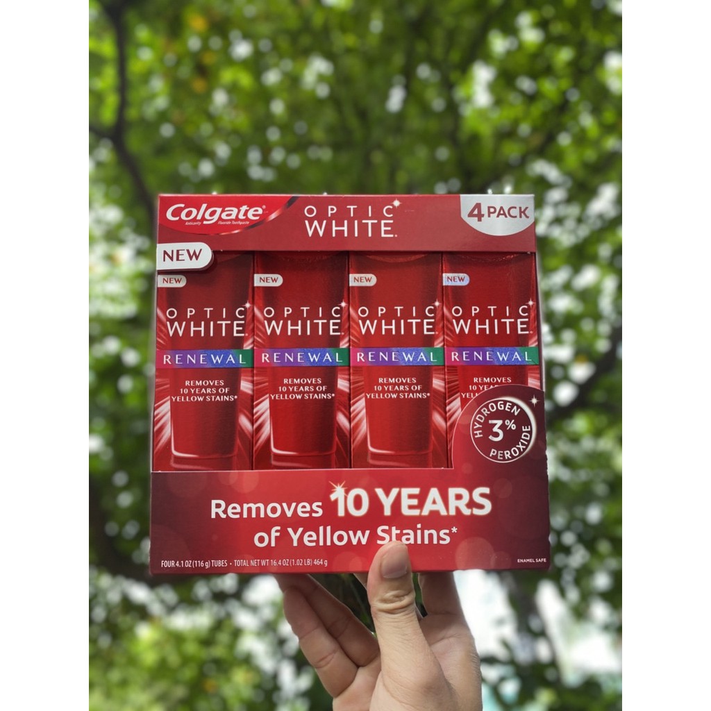 {Cam Kết Chính Hãng} Kem đánh răng Colgate Optic White Renewal (116g) - Hàng Mới