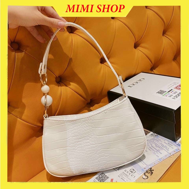 Túi xách đeo vai chất liệu da trơn form túi chắc chắn - Mimi shop