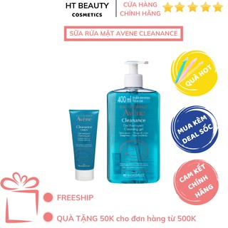 Sữa rửa AVÈNE Cleanance Gel Soapless Cleanser da dầu mụn - HT Beauty - Cosmetics