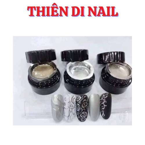 Gel tráng gương[Gel-metan] vẽ viền móng siêu đẹp Thiên Di Nail