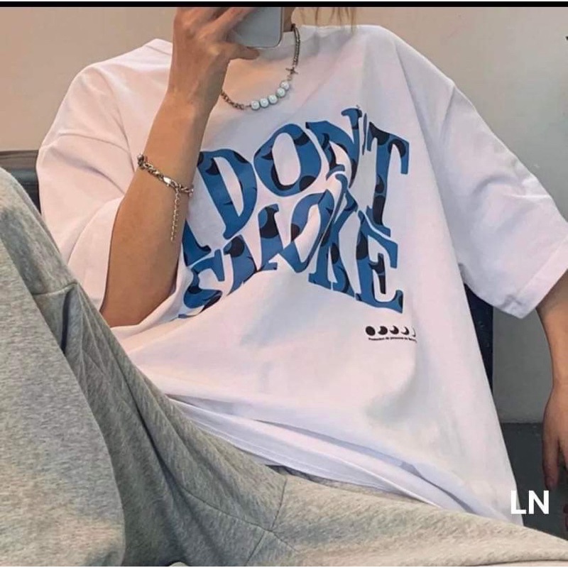 Áo phông SMOKE chữ xanh DA6