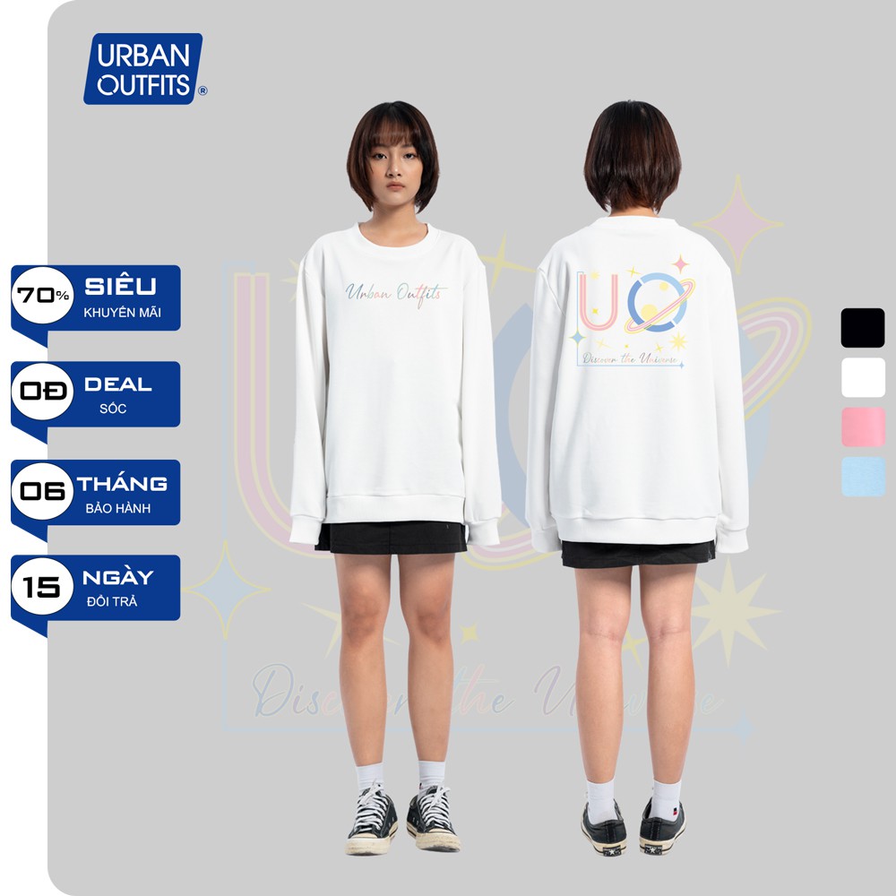 Áo Sweater Form Rộng Nữ Nam URBAN OUTFITS In UO Discover SWO34 Thun Cotton Nỉ 4 Chiều Local Brand