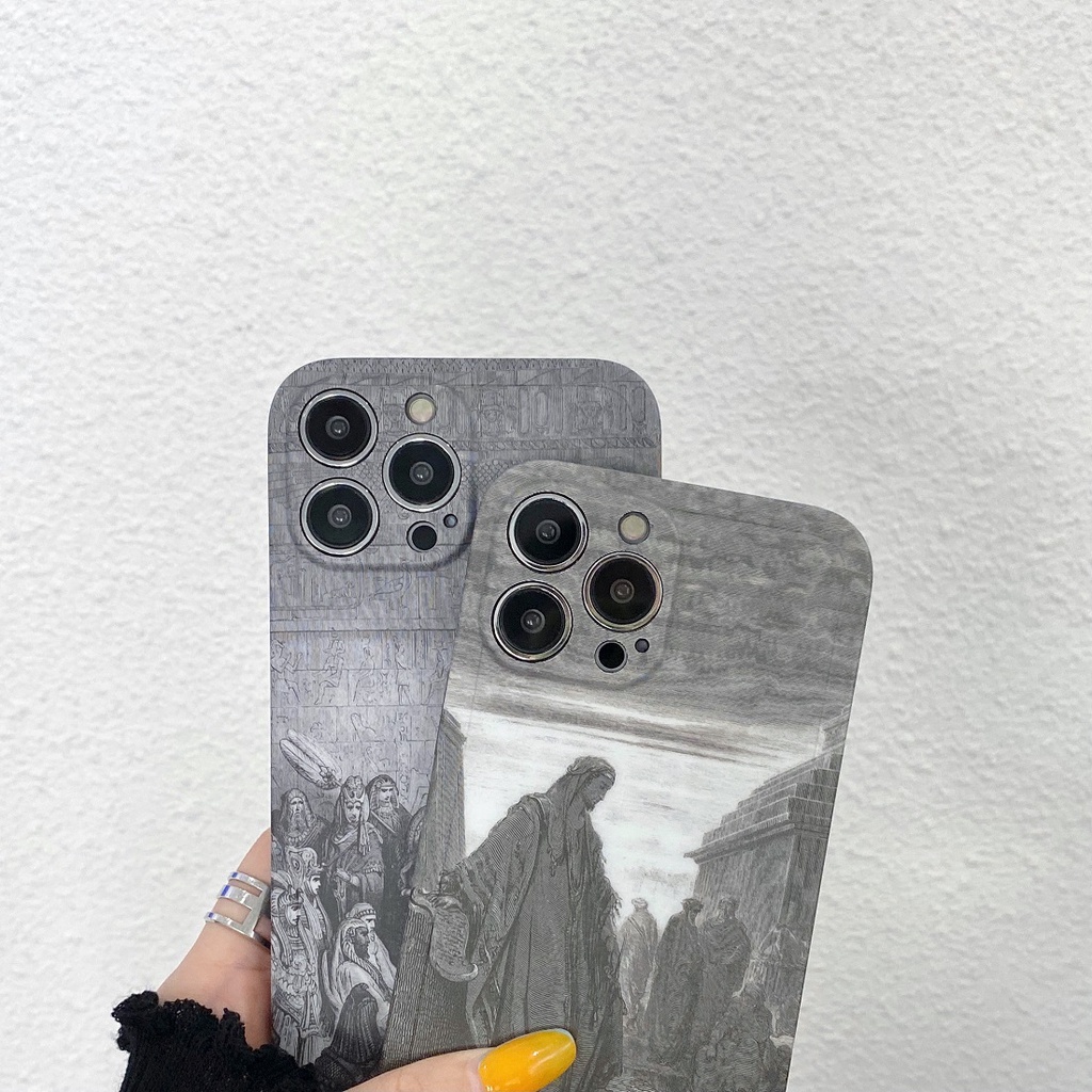 Ốp Điện Thoại Mềm Hình Tranh Sơn Dầu Cho Iphone 7plus / 8plus x / xs xsmax 11 11promax 12 12pro 12promax 13 13pro 13promax 12mini 13mini