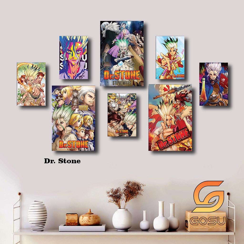 Set 8 Tranh Dán Tường Chủ đề Tokyo Revengers, One Punch Man, Dead Note, Dr Stone, Hunter x Hunter, Thất Hình Đại Tội