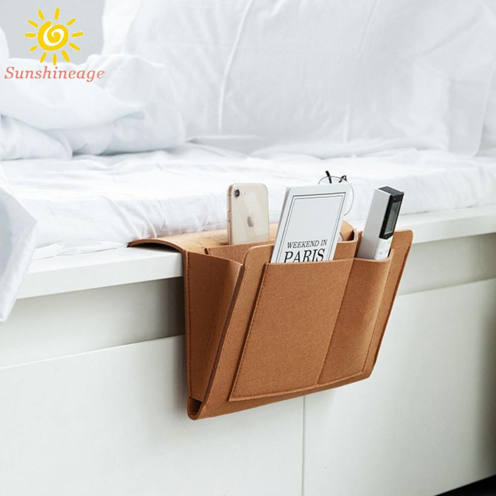 SUNAGE- ~1 Pcs Sofa Bedside Storage Hanging Bag Felt Organizer Pocket Remote Book Holder【SUNAGE-HOT Fashion】
