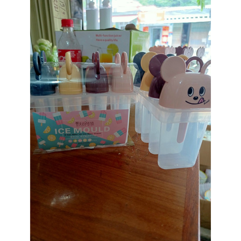 Khuôn Làm Kem 4 que - Nhập Khẩu trực tiếp từ Nhật Bản, nhựa An Toàn 100% cho Bé