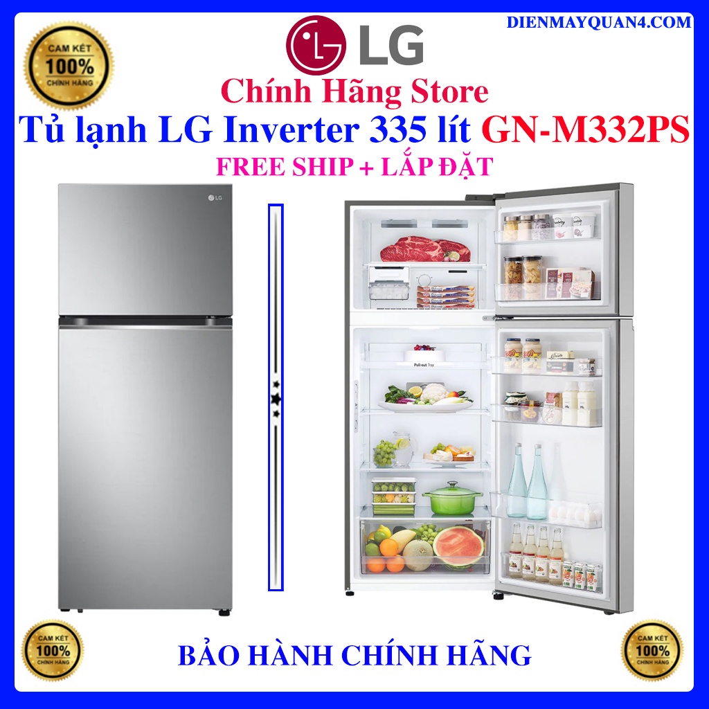 Tủ lạnh LG Inverter 335 lít GN-M332PS