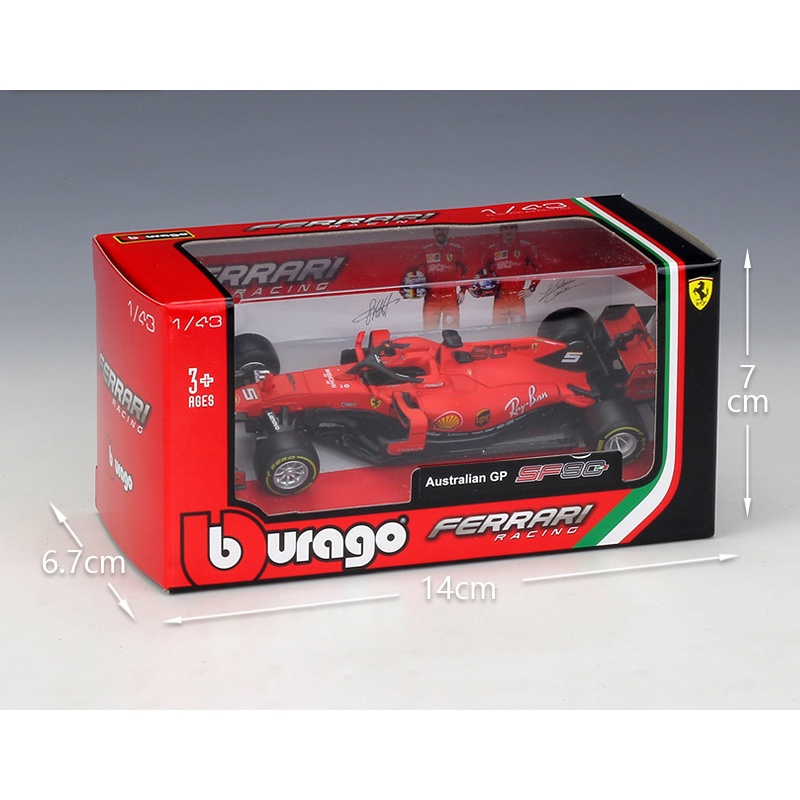 Mô hình xe đua F1 Ferrari, Mercedes, Redbull hãng Bburago tỉ lệ 1:43 hợp kim cao cấp có bản quyền