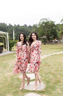VÁY HOA TƠ NHÚM NGỰC