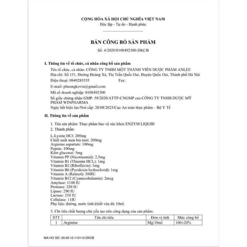 enzym liquid giúp bé hay ăn 💊FREESHIP💊enzym giúp bé ăn ngon, tăng cân, tăng sức đề kháng | Thế Giới Skin Care