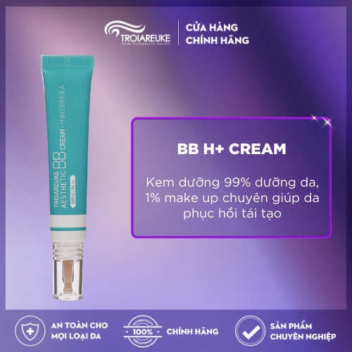 TROIAREUKE - Kem nền dưỡng da Troiareuke BB  H+ Cream 15ml