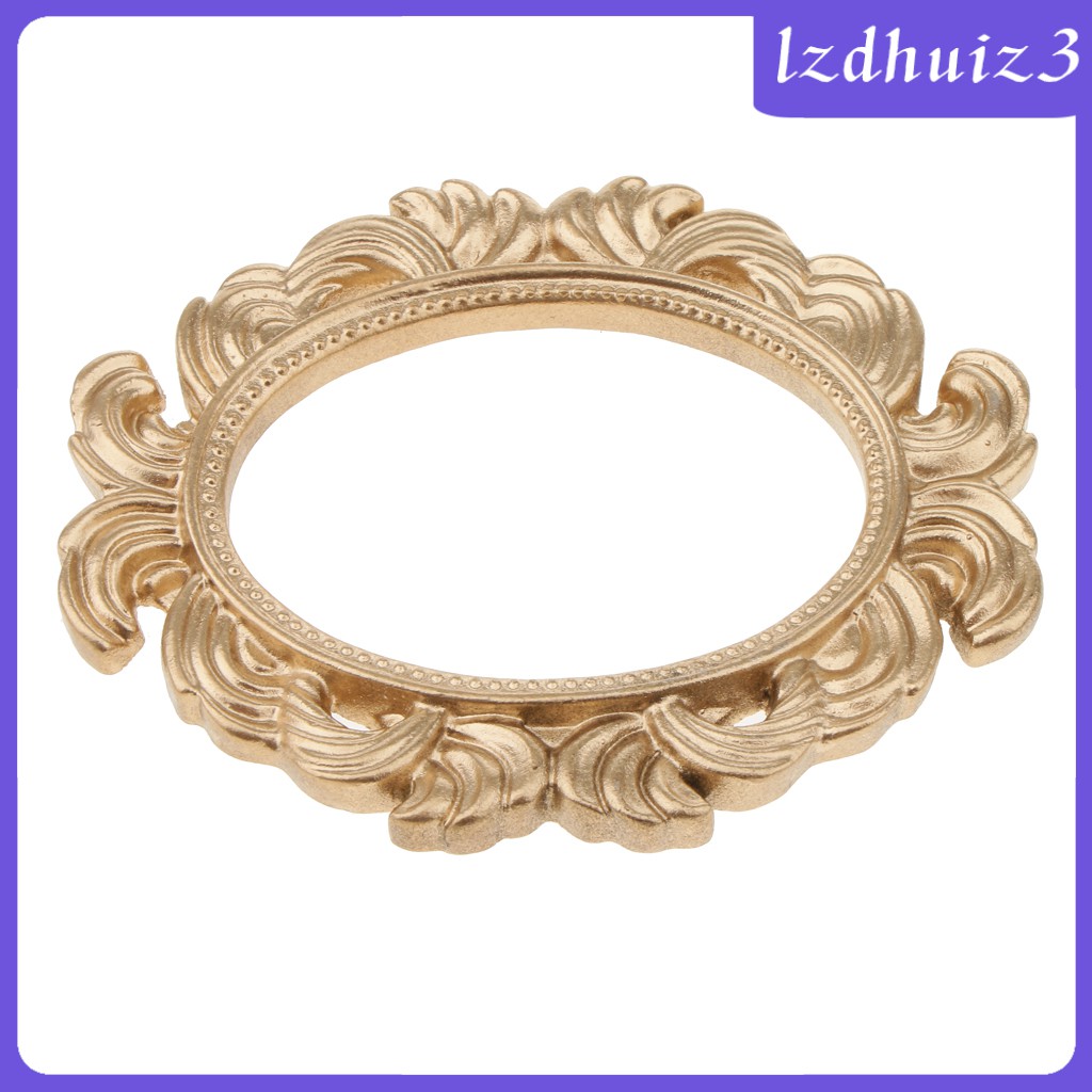 Khung Ảnh Treo Tường Hình Oval Bằng Nhựa Resin Phong Cách Baroque Vintage lzdhuiz3 Dùng Trang Trí Nhà Cửa / Tiệc Cưới