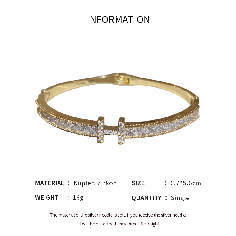 Vòng Tay Đính Đá Zircon Siêu Lấp Lánh Thời Trang Cao Cấp Dễ Phối Đồ Xiaohongshu