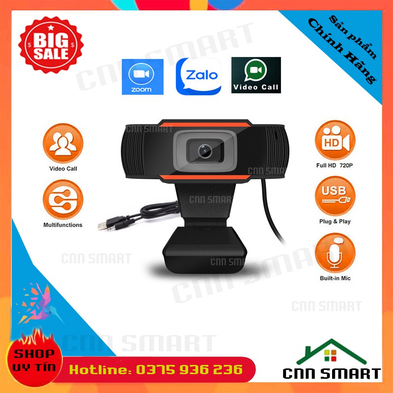 Webcam Máy Tính 1MB A720L Camera Có Mic 720p - Wc Yoosee 2MB 1080P Cho PC Học Online ZOOM, Trực Tuyến, Gọi Video Sắc Nét
