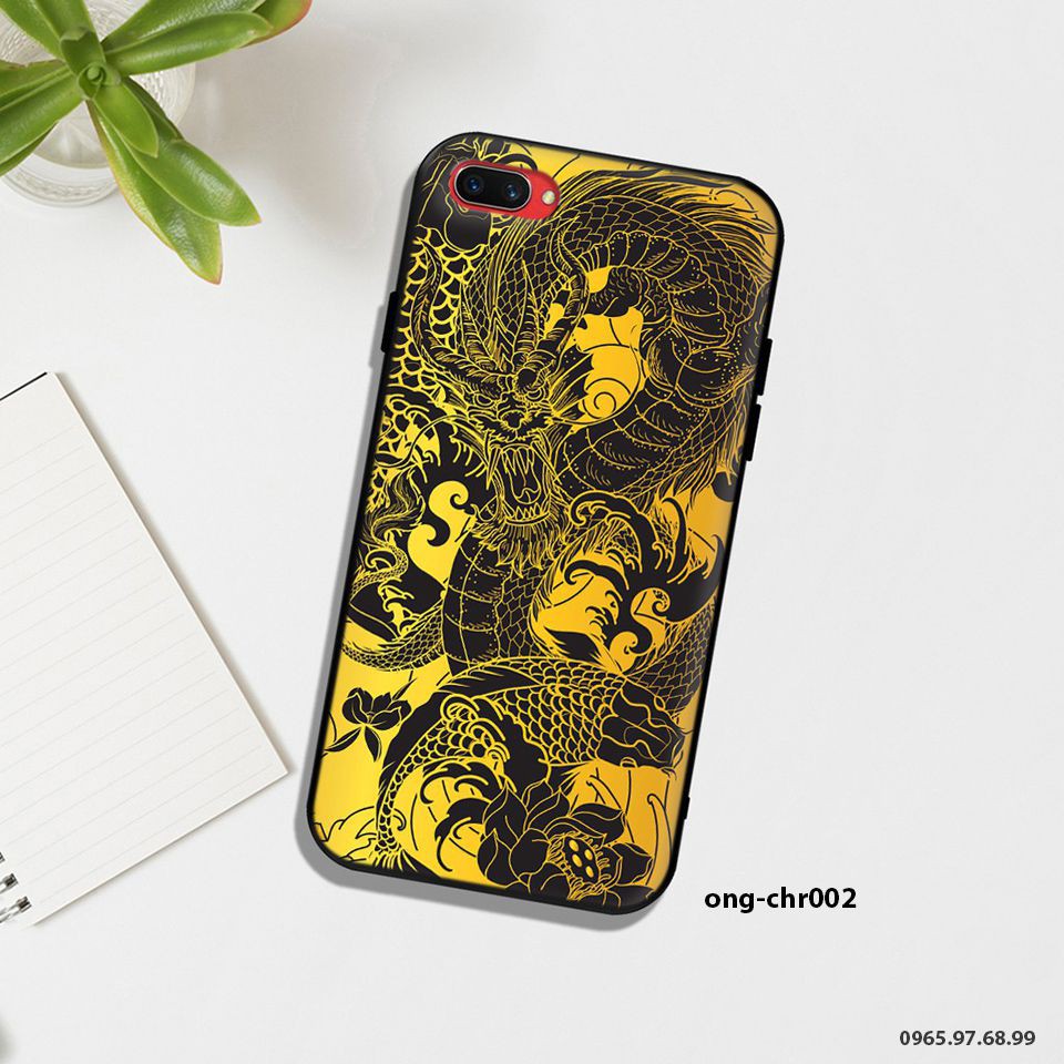 Miếng dán skin cho các dòng Oppo Reno4, Find X2, Reno3 Pro, A9 2019 in hình cá chép hóa rồng