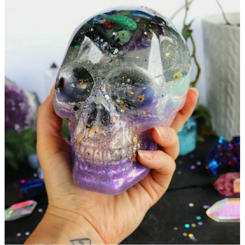 [Jesmonite, Resin, Nến] Khuôn Đầu Lâu size L - skull mold-sử dụng làm đồ Handmade: Resin, Nến, Jesmonite