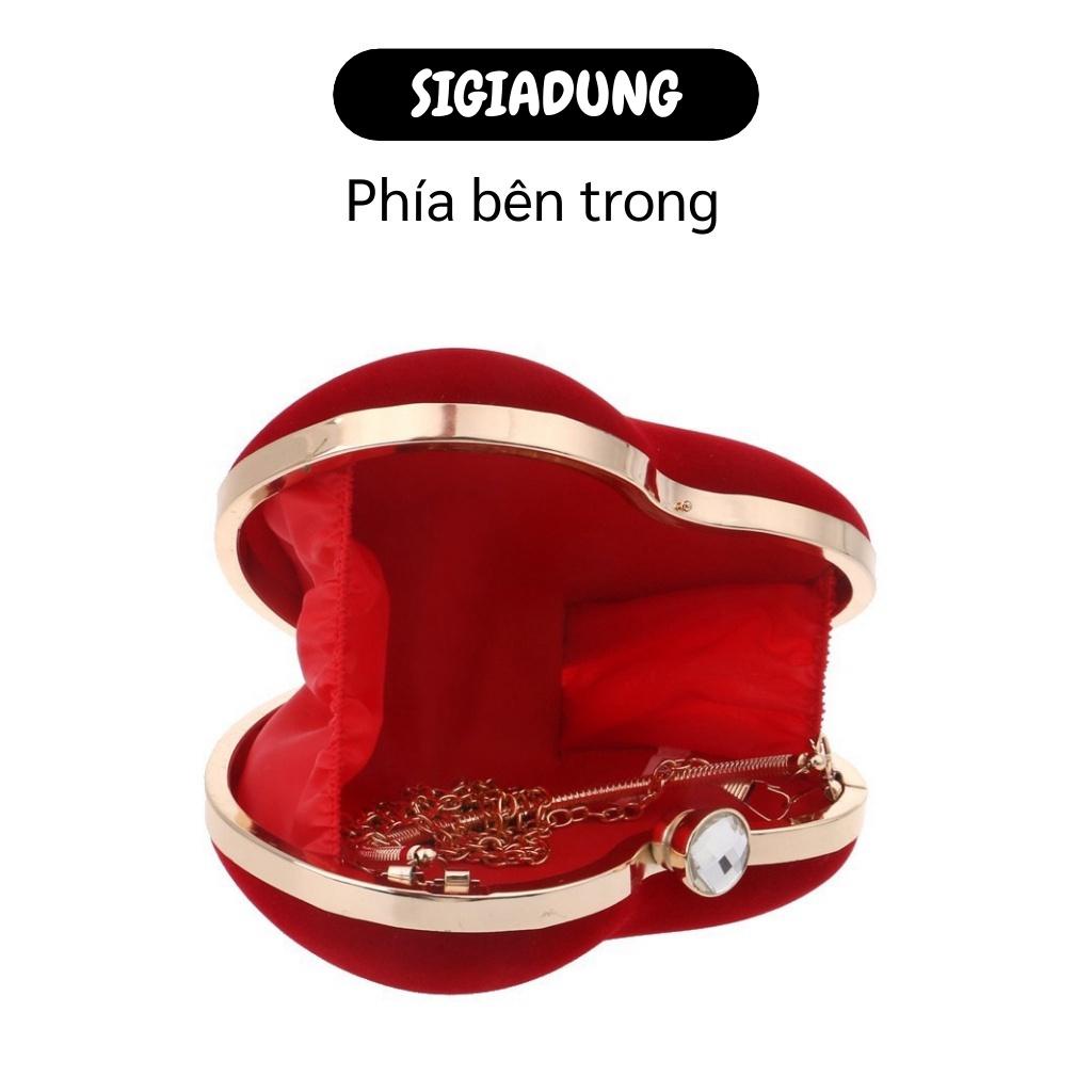 [SGD] Túi Xách Đeo Chéo - Túi Cầm Tay Hình Trái Tim Xinh xắn Cho Nữ Thích Hợp Đi Tiệc 8304