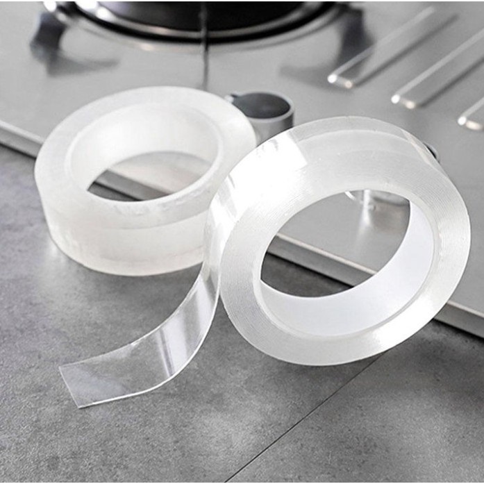 Băng keo dán dính trắng và 2 mặt đa năng trong suốt 3m Dày 1mm