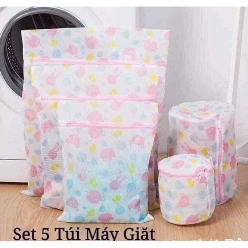 [Hàng loại 1] Sét Túi Giặt Đồ Máy Giặt 5 Chi Tiết Giúp Quần Áo Được Bền đẹp