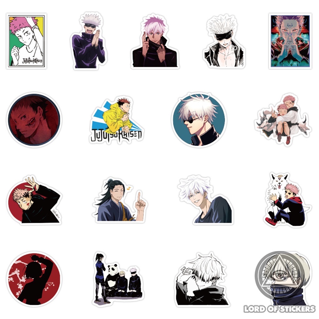 Set 100 Hình Dán Jujutsu Kaisen Anime Manga Sticker Chống Thấm Nước Trang Trí Mũ Bảo Hiểm, Điện Thoại, Đàn Guitar, Sổ