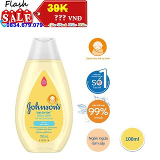 Sữa tắm gội toàn thân Johnson's top to toe - Chai 100ml