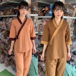 ĐỒ LAM ĐI CHÙA  Chéo Nhật Kate 3 Nút dành cho nữ