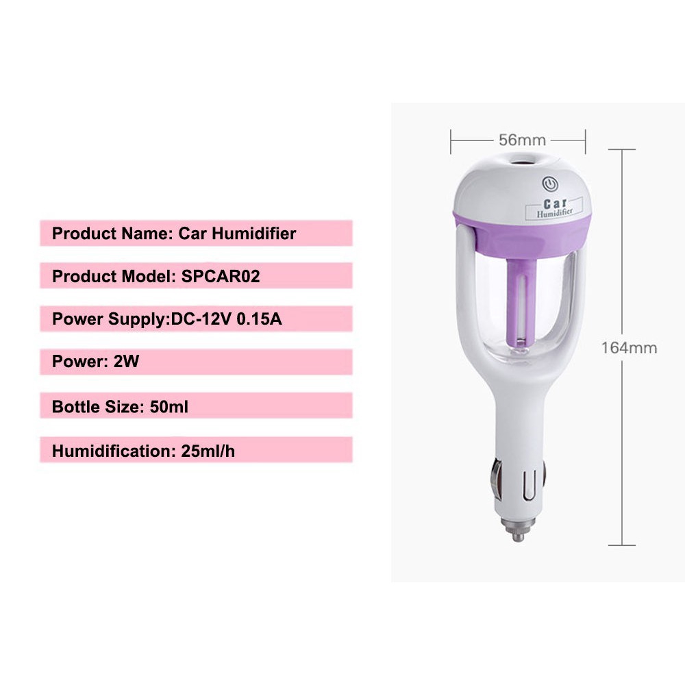 Máy Phun Sương Tạo Độ Ẩm Không Khí Mini Chuyên Dụng Cho Xe Ô tô