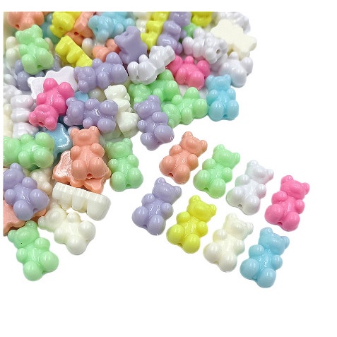 5/10/20 hạt nhựa hình gấu 12*18mm dùng làm trang sức thủ công