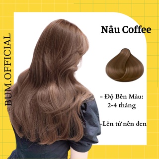 Thuốc Nhuộm Tóc Màu NÂU CÀ PHÊ - NÂU CAFE Không Tẩy | Bum Hair