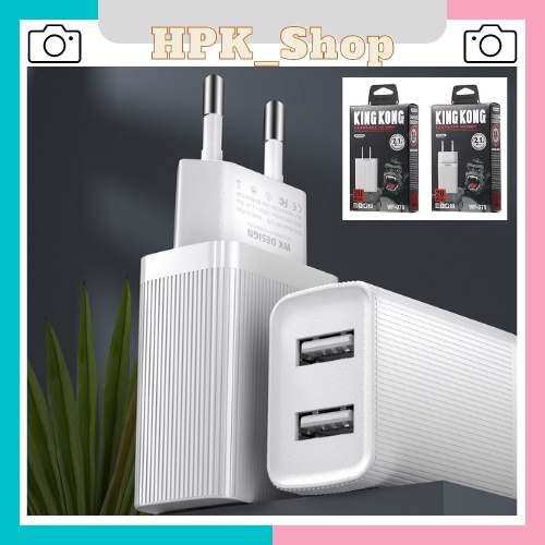 Củ sạc WP-U102 KING KONG 2 cổng USB - Hàng Chính Hãng Sạc Nhanh Ổn Định