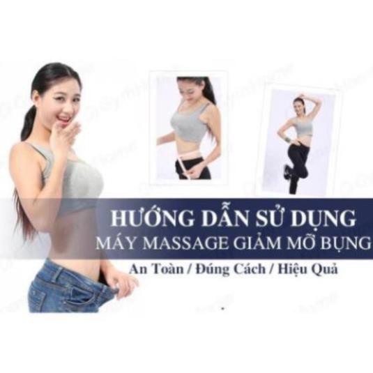 Đai massage giảm mỡ bụng HCR-X6, loại không dây dùng pin sạc - phiên bản mới 2020