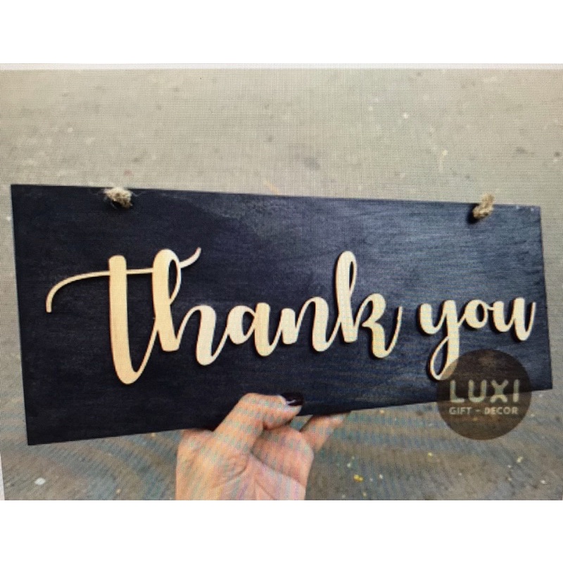 HCM | Bảng gỗ 2 mặt WELCOME/THANK YOU LUXI DECOR HCM