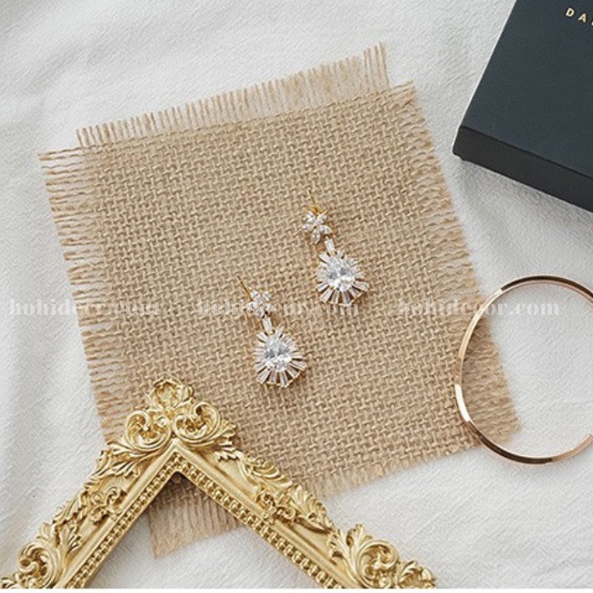 Miếng Vải Đay Bố Decor Chụp Ảnh Sản Phẩm Vintage, Phụ Kiện Trang Trí Chụp Hình, Đạo Cụ Chụp Ảnh- HoHi Decor