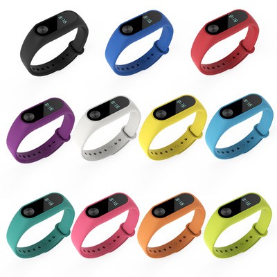 Dây Đeo Silicon 16 Màu Tuỳ Chọn Cho Đồng Hồ Thông Minh for Xiaomi Mi Band 2