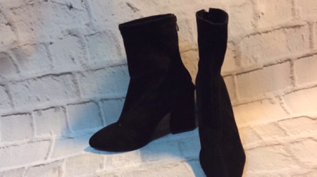 Bốt lửng nữ da lộn đế vuông | BigBuy360 - bigbuy360.vn