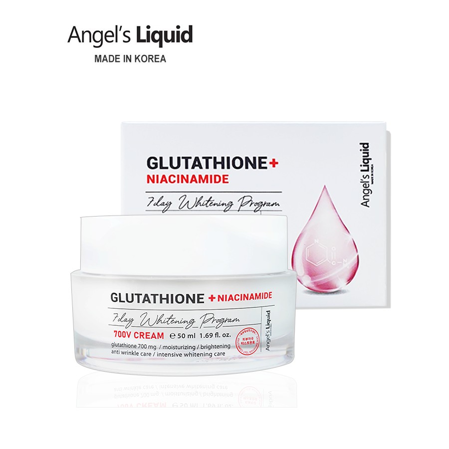 Kem Dưỡng Trắng Da Giảm Thâm Mụn Angel’s Liquid 7 Day Whitening Program Glutathione + Niacinamide 700V Cream