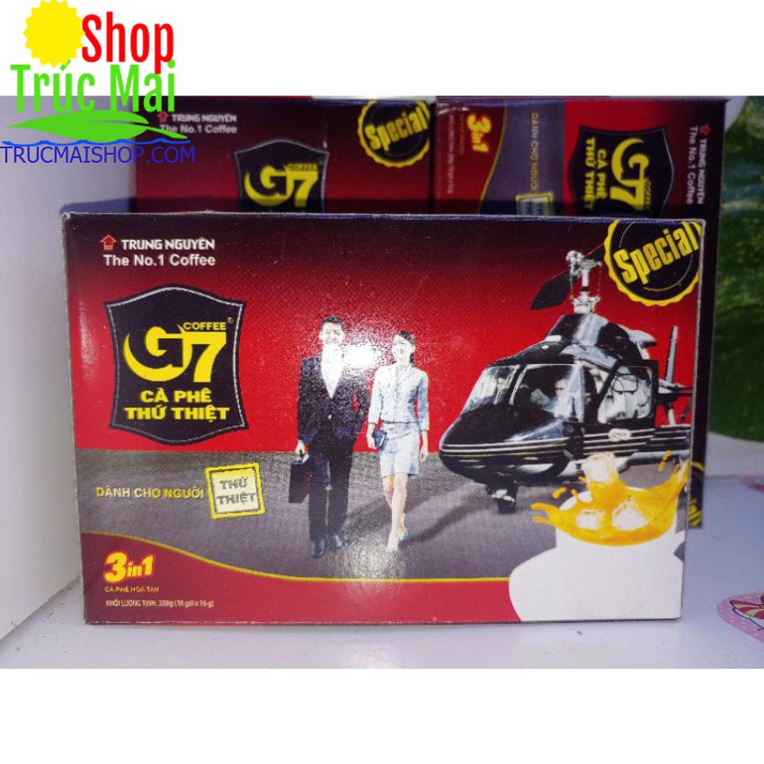 Cafe Trung Nguyên G7 cà phê hòa tan sữa 3in1 G7 Hộp (18 gói x 16g)