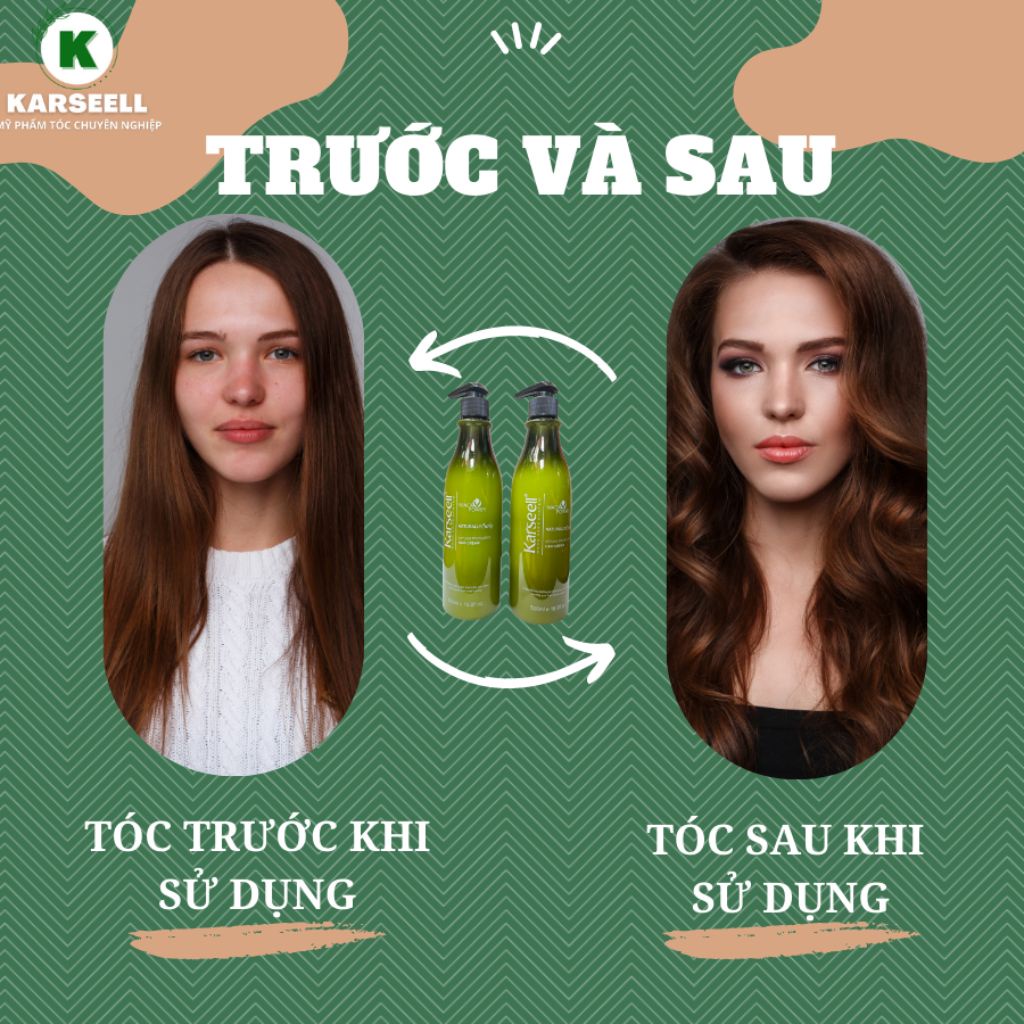 Kem tạo kiểu giữ nếp tóc uốn xoăn sóng xoăn siêu dưỡng ẩm gel bóp tóc uốn xoăn bóng mượt chống rối Karseell Macca 500ml