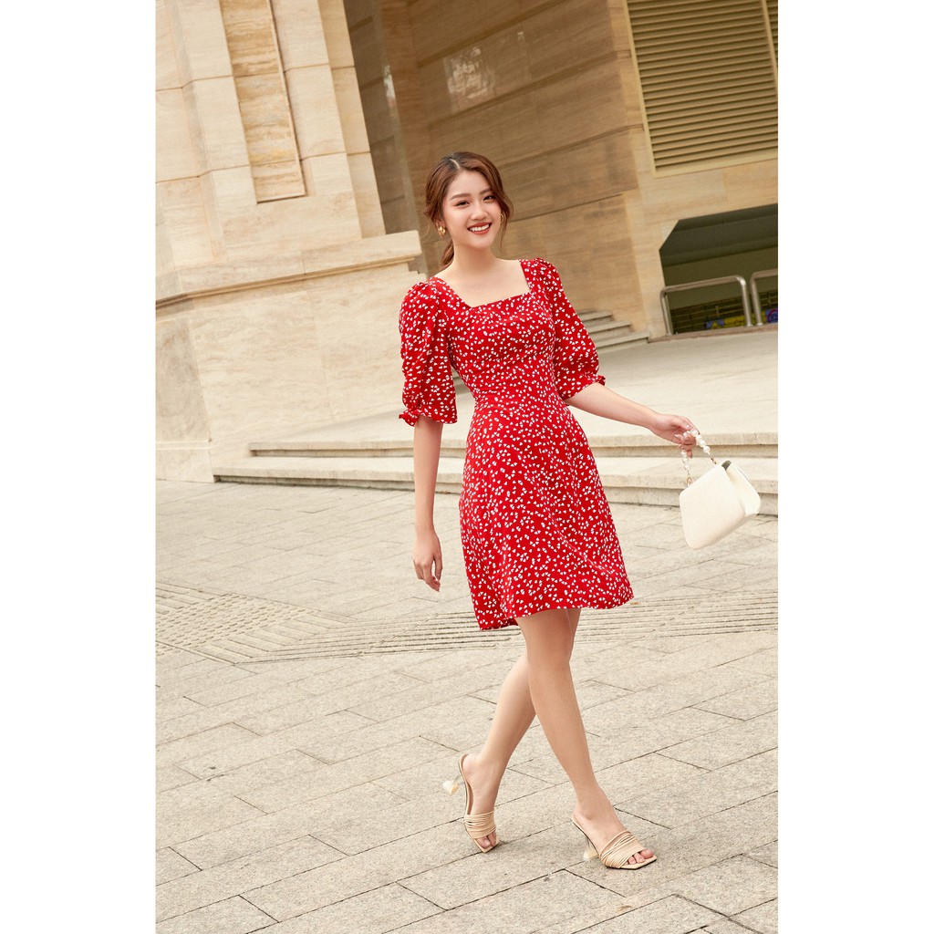 OLV - Đầm Berry Heart Square Neck | BigBuy360 - bigbuy360.vn