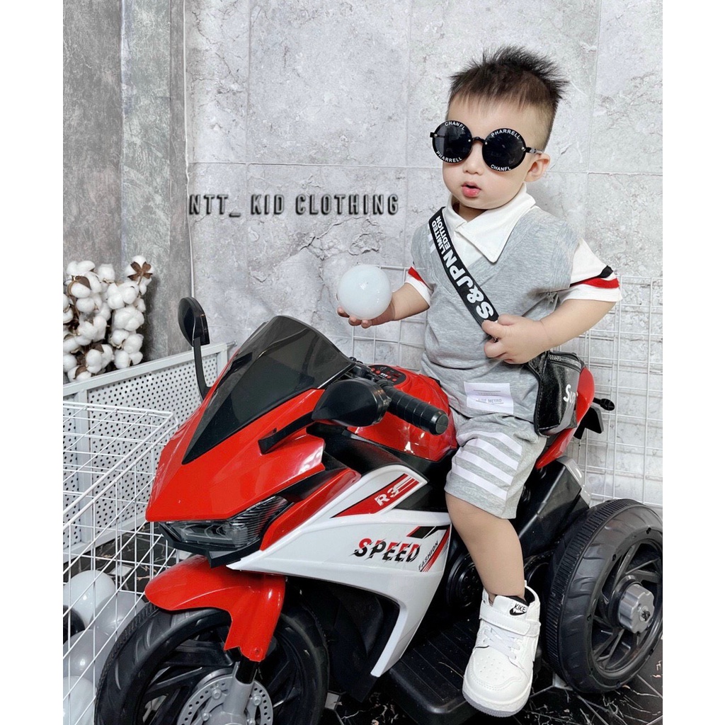 SET SƠ MI CÔNG TỬ NHÍ, BỘ ĐỒ BÉ TRAI MÙA HÈ