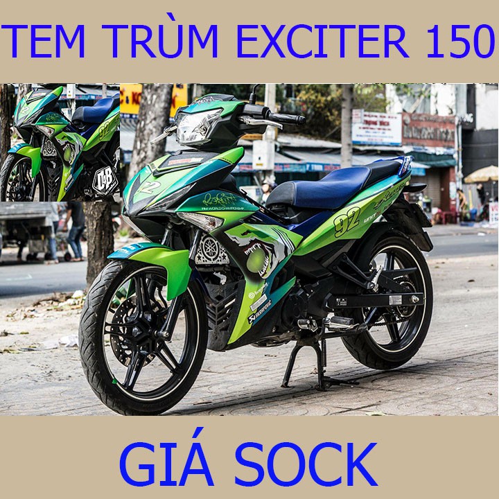 Tem Trùm Xe Exciter 150 Ex ( mẫu mới hot nhất)