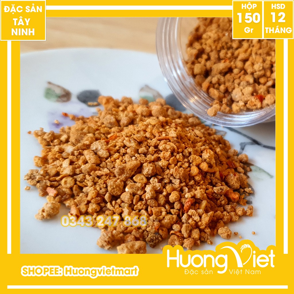 Muối tôm Tây Ninh hạt to cay nhẹ loại 1 ngon 200g, làm từ tôm và muối phơi dưới nắng Tây Ninh thích hợp chấm trái cây