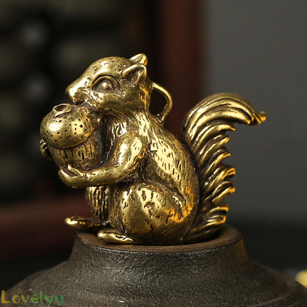 Đồ Trang Trí Bằng Đồng Nguyên Chất Hình Sóc Sáng Tạo