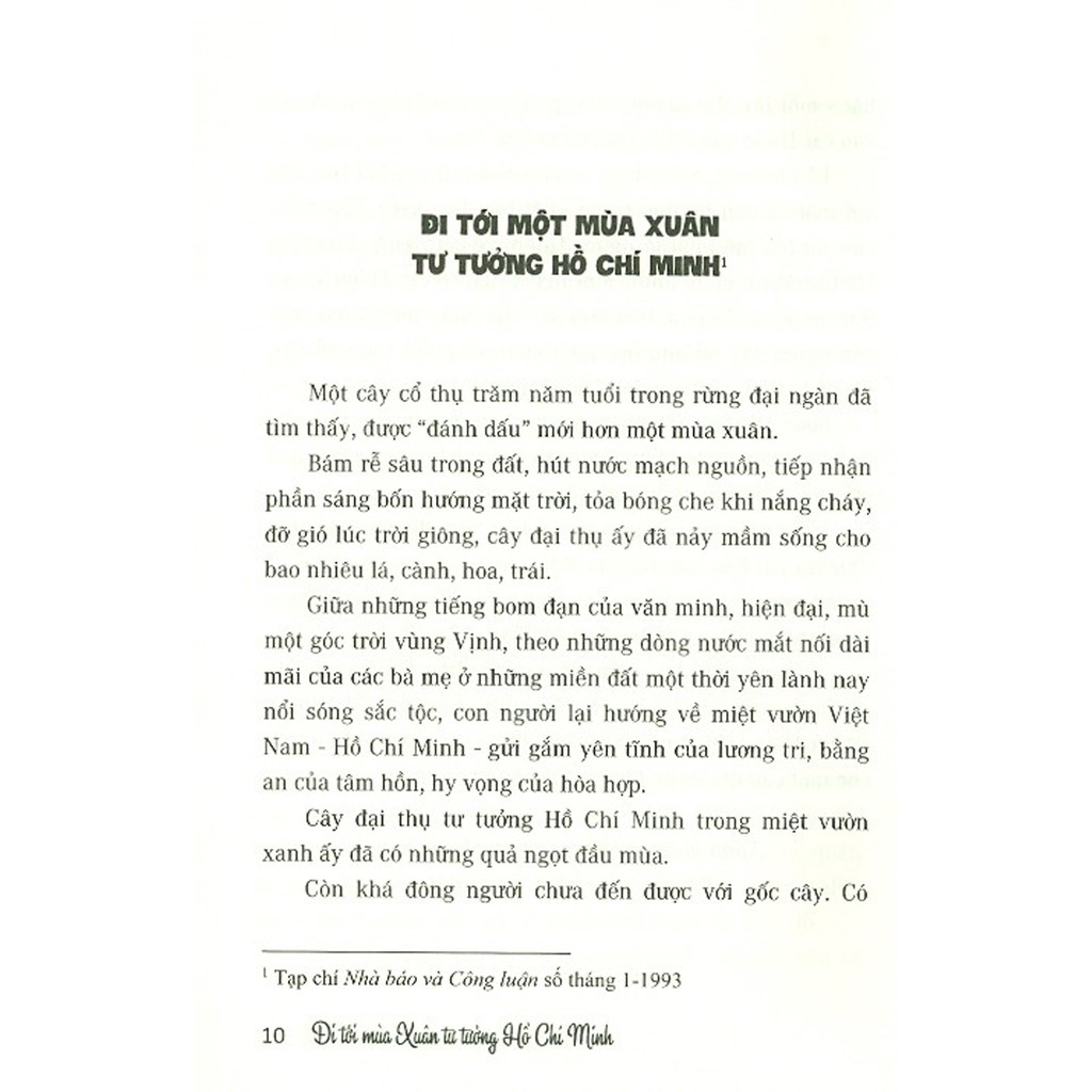 Sách - Đi Tới Mùa Xuân Tư Tưởng Hồ Chí Minh | BigBuy360 - bigbuy360.vn