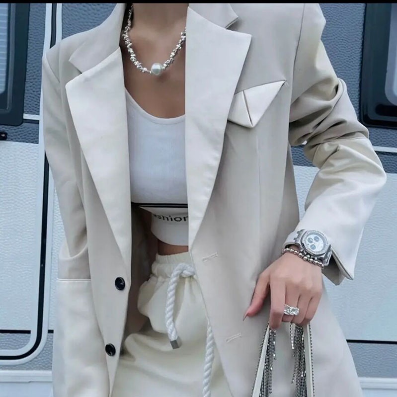 Dây Chuyền Đính Ngọc Trai Phong Cách Hiphop 19A1685 Thời Trang