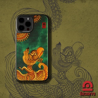Ốp da đỏ case - mẫu phượng thời lý - ốp iphone/samsung - docase.vn
