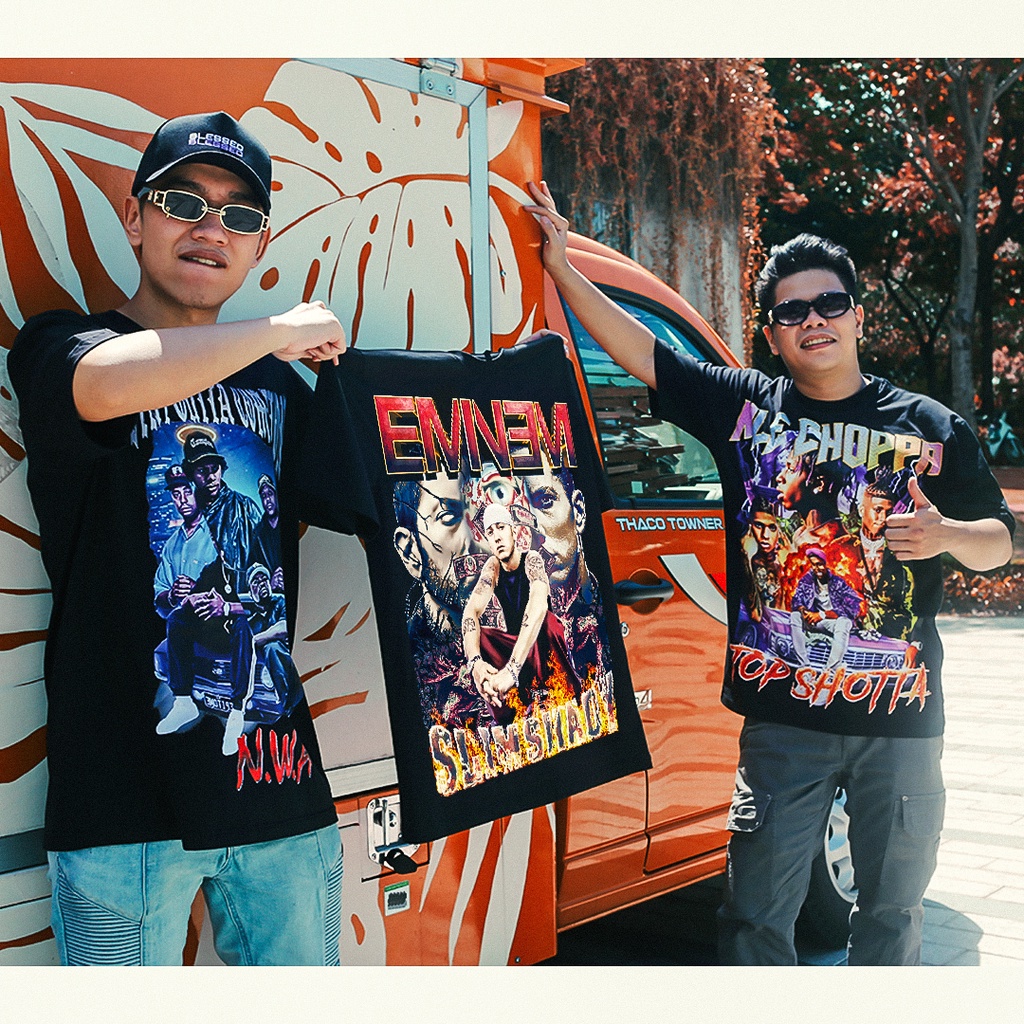 Áo Thun Rapper Eminem Slim Shady Oversize Phong Cách Hip-hop Unisex G-House Lifestyle