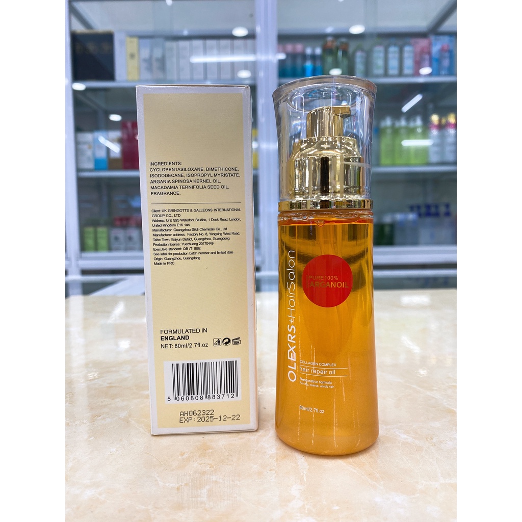 Tinh Chất Dưỡng Tóc Bóng Mượt Vào Nếp Olexrs 80ml