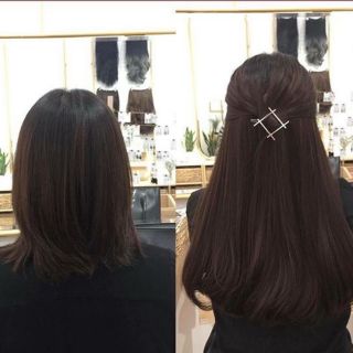 Tóc giả kẹp u duỗi thẳng cúp đuôi cao cấp