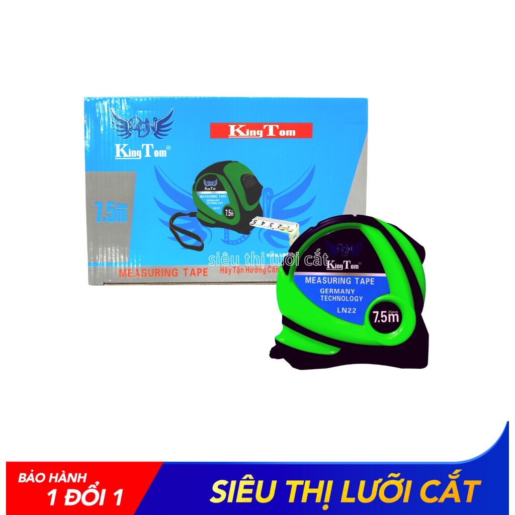Thước 2 Mặt KingTom Xanh Lá TKT- LN22-7,5m (B25) Hộp 12 Cái